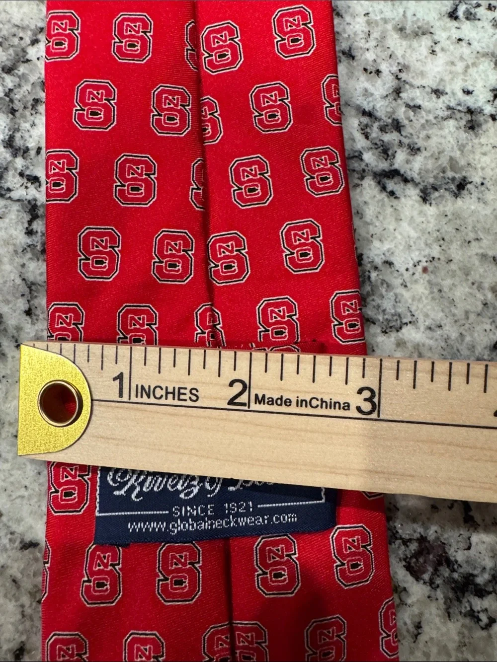 NC State Silk Red Patterned Men's Tie